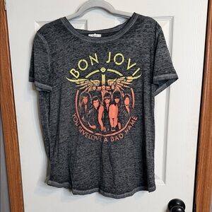 Maurices Charcoal Bon Jovi women’s tee